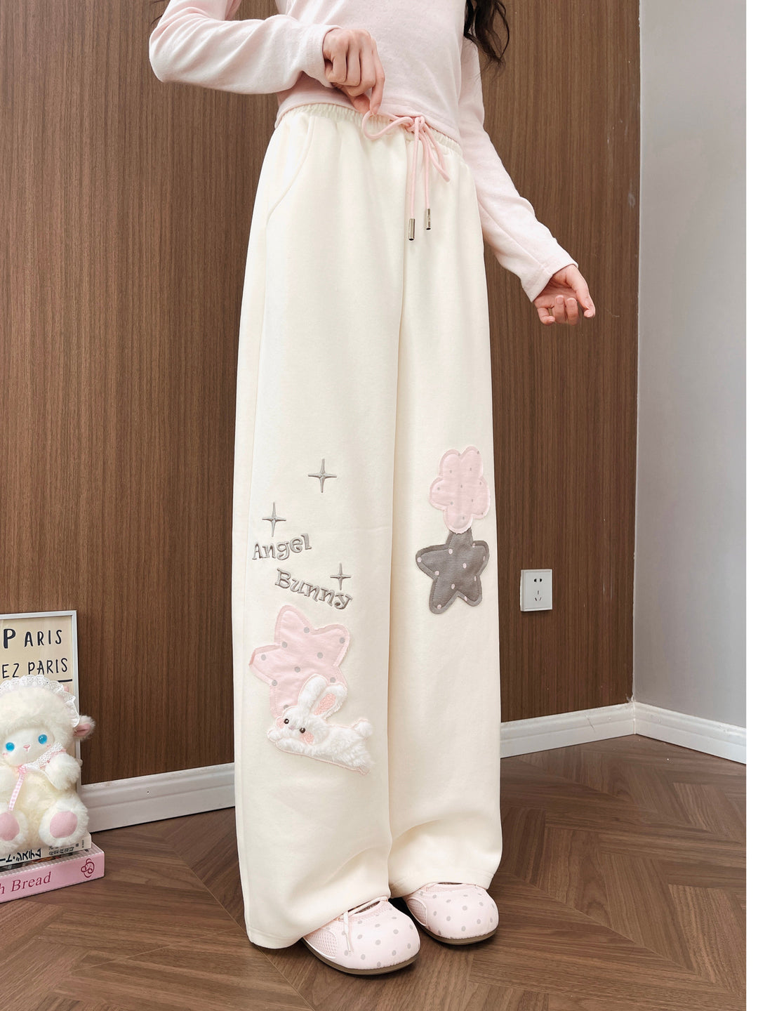 Angel Bunny Wide-Leg Pants-Bottoms-ntbhshop