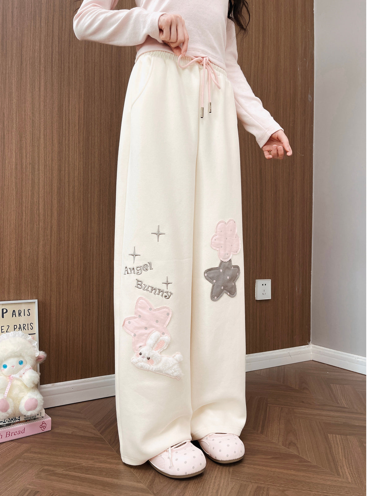 Angel Bunny Wide-Leg Pants-Bottoms-ntbhshop