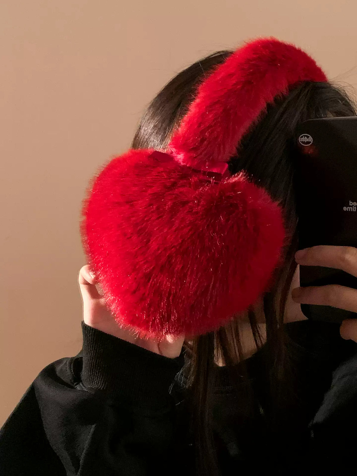 Kiss Me Later Furry Earmuffs-ntbhshop