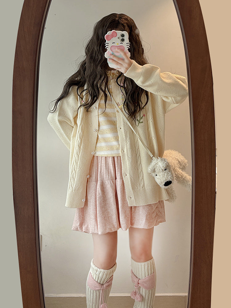 Cozy Cloud Knit Bubble Skirts-ntbhshop