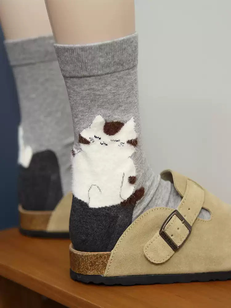 Meow Mood Crew Socks-ntbhshop