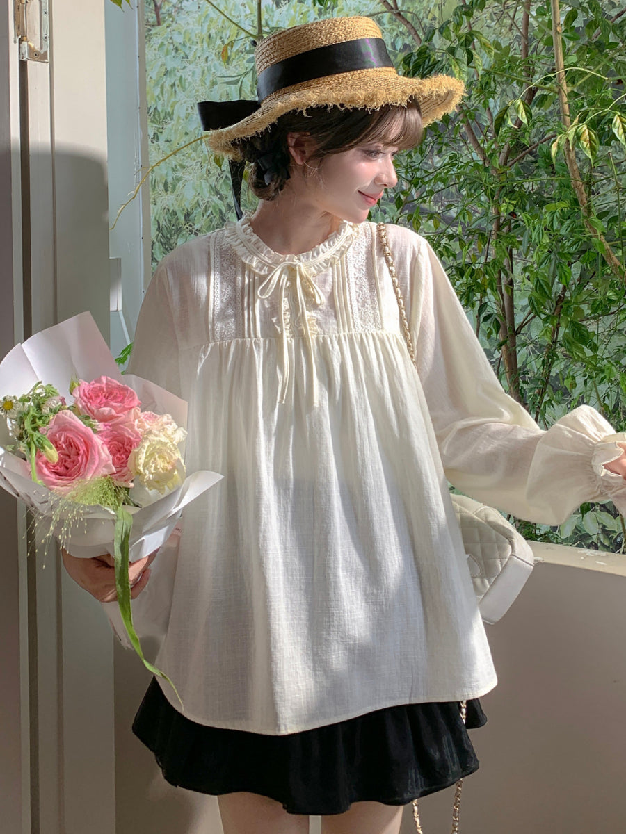 Cloud Milk Soft Blouse-Tops-ntbhshop