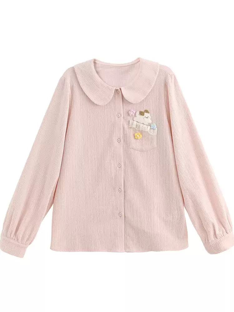 Blush Milk Puppy Doll Shirt-Tops-ntbhshop