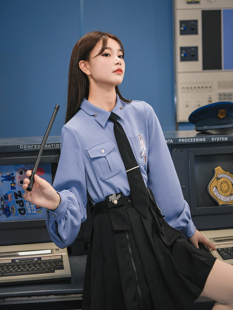 Midnight Pocket Pleated Skirt-Sets-ntbhshop