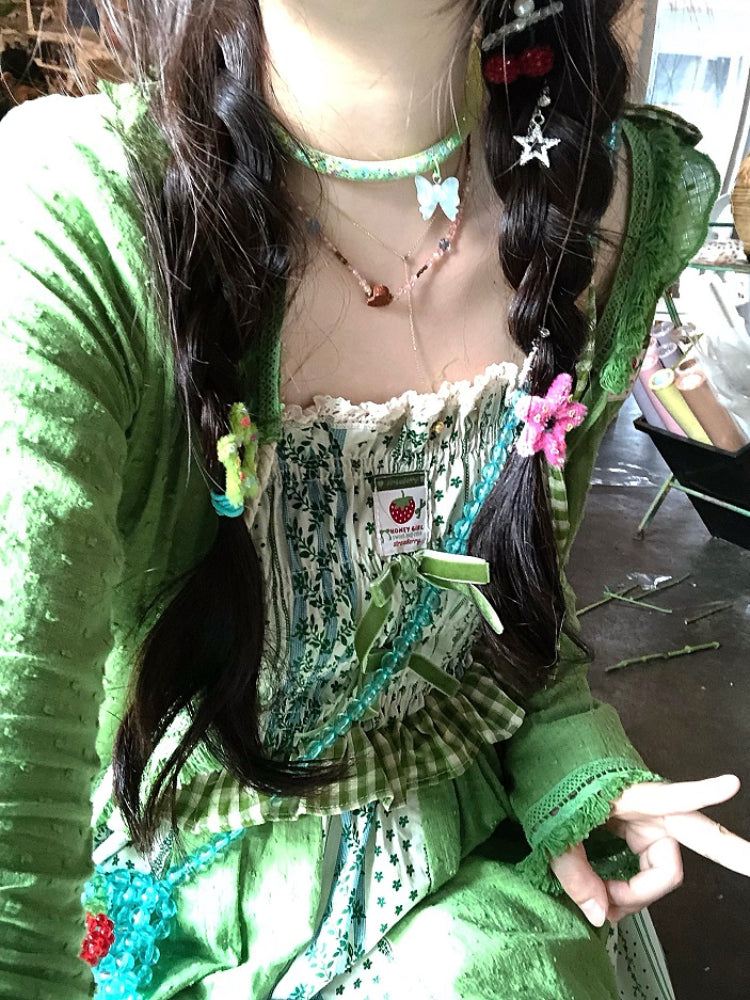 Berry Beads Tassel Knit Cardigans-ntbhshop