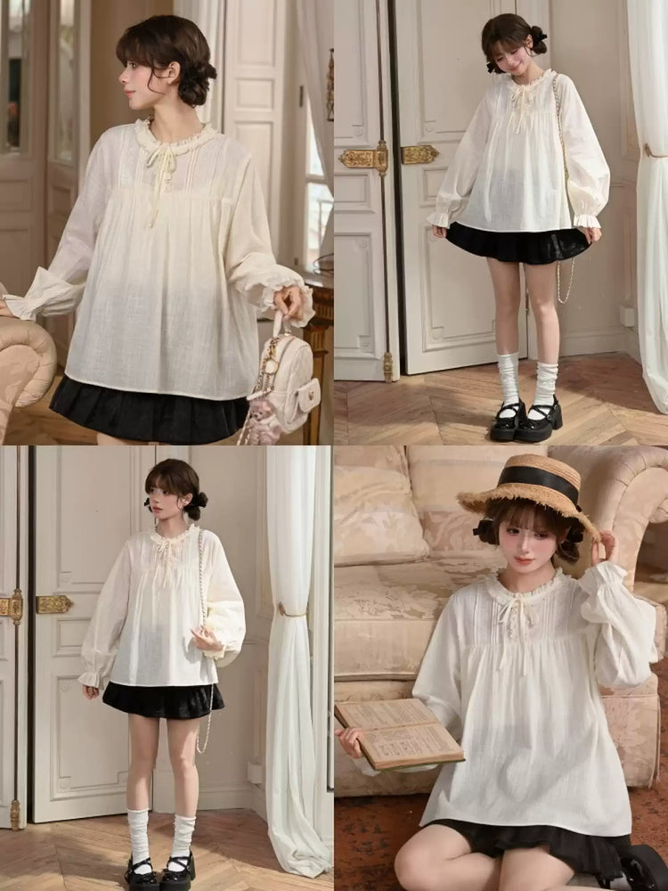 Cloud Milk Soft Blouse-Tops-ntbhshop