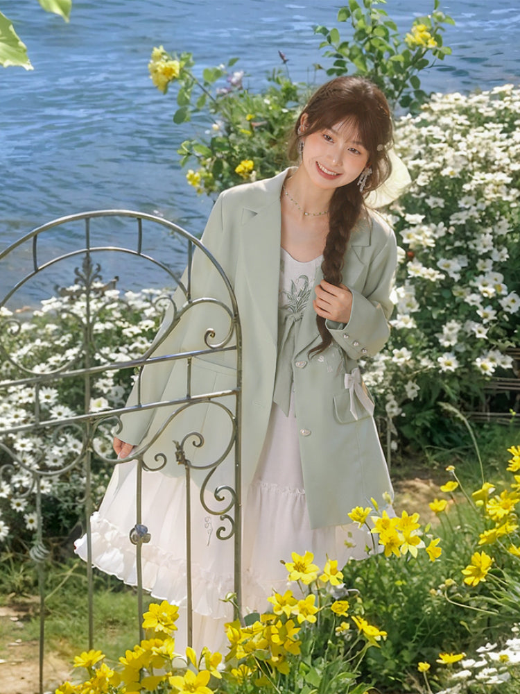 Bellflower Sweet Mint Blazer-Outerwear-ntbhshop