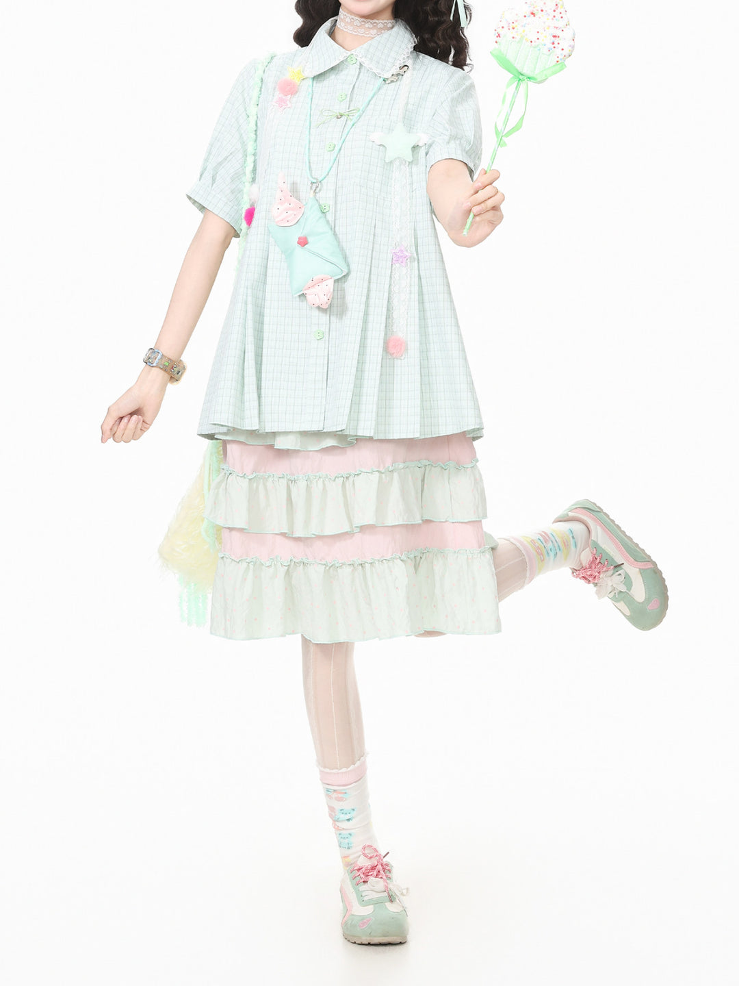 Twinkle Dolly Plaid Shirts & Scarves-Tops-ntbhshop