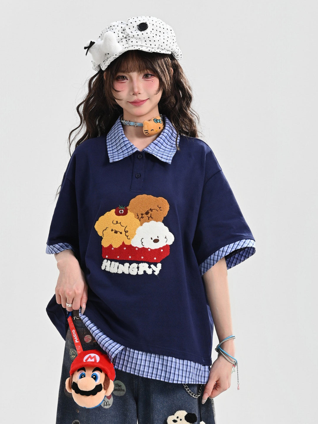 Hungry Bear Picnic Polo Tee-Tops-ntbhshop
