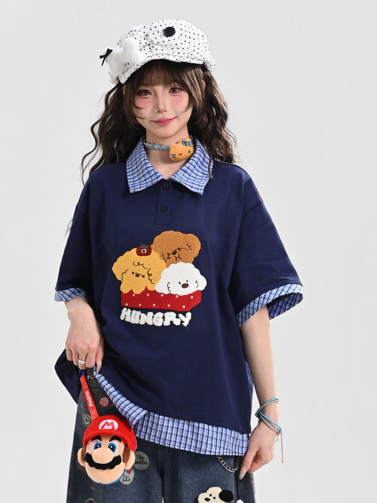 Hungry Bear Picnic Polo Tee-Tops-ntbhshop