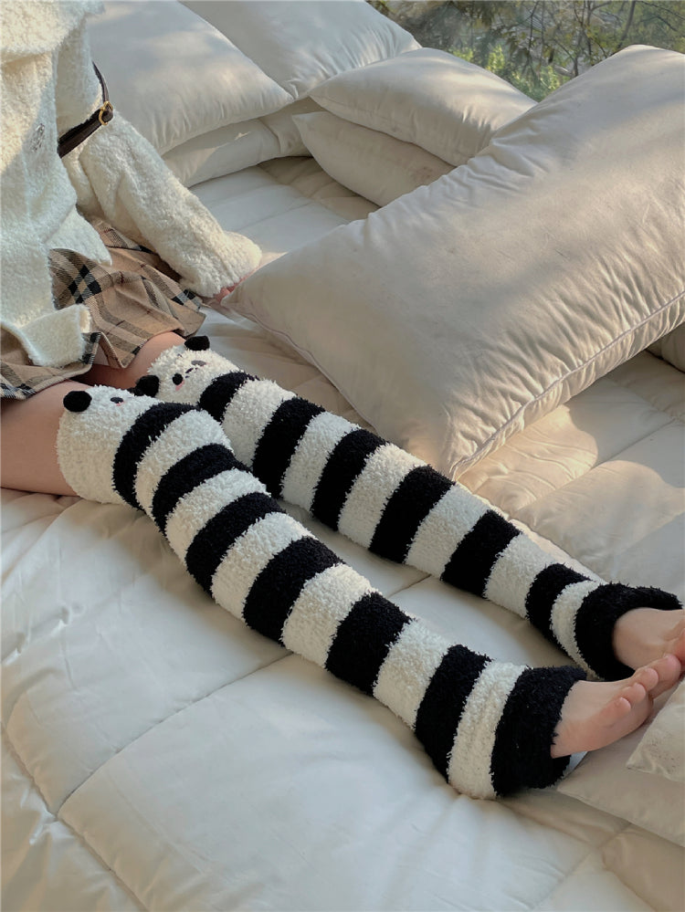 Snow Angel Wing Fluff Leg Warmers-ntbhshop
