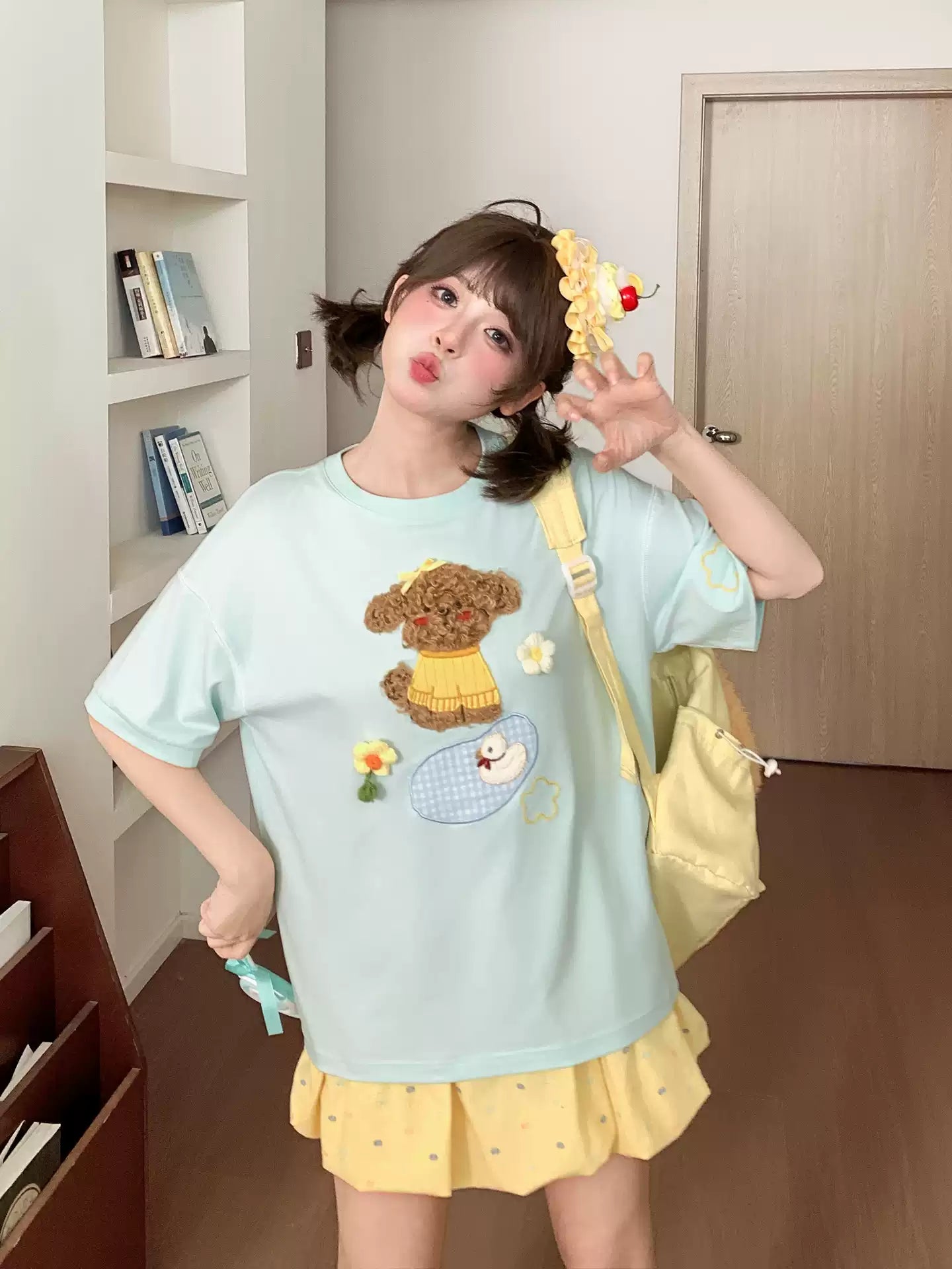 Buttercup Puppy Picnic Tees-Tops-ntbhshop