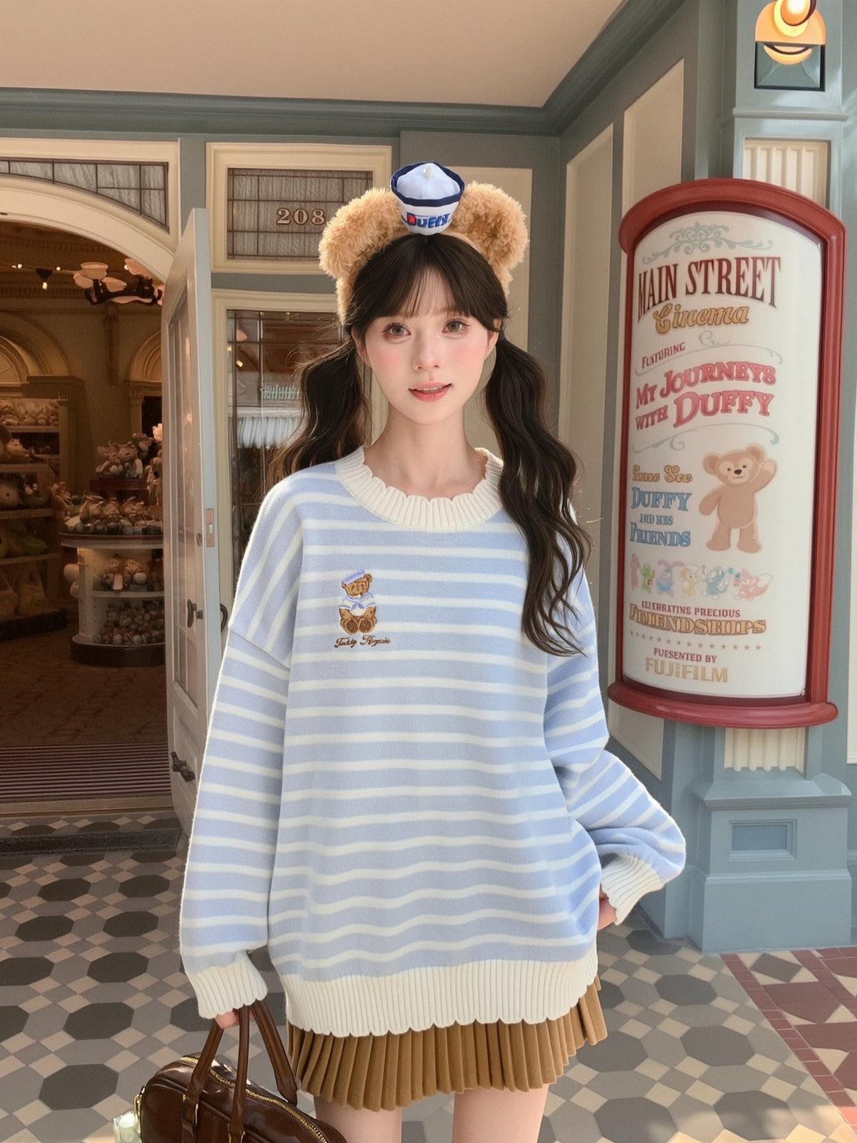 Teddy Royale Stripe Knit Sweater-ntbhshop