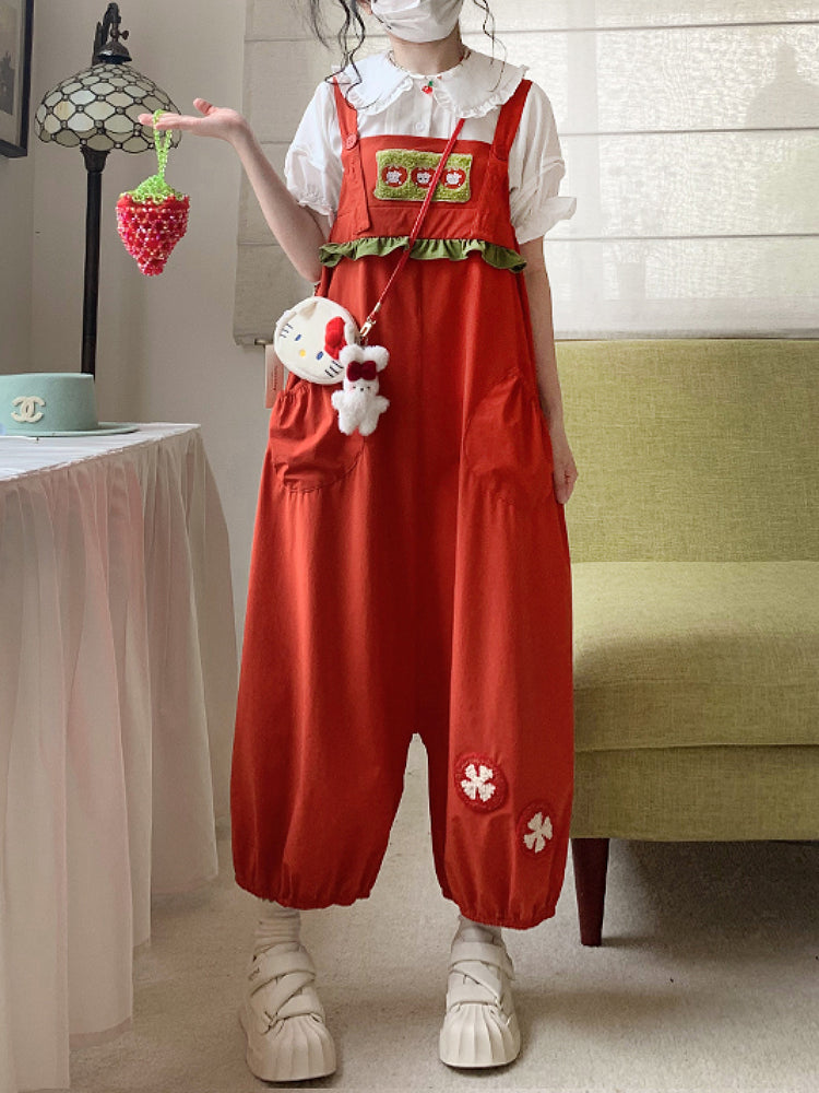 Fruit Pop Puffy Bib Pants-ntbhshop