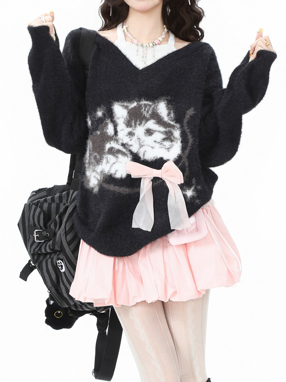 Kitten Cuddle Mohair Sweaters-Tops-ntbhshop