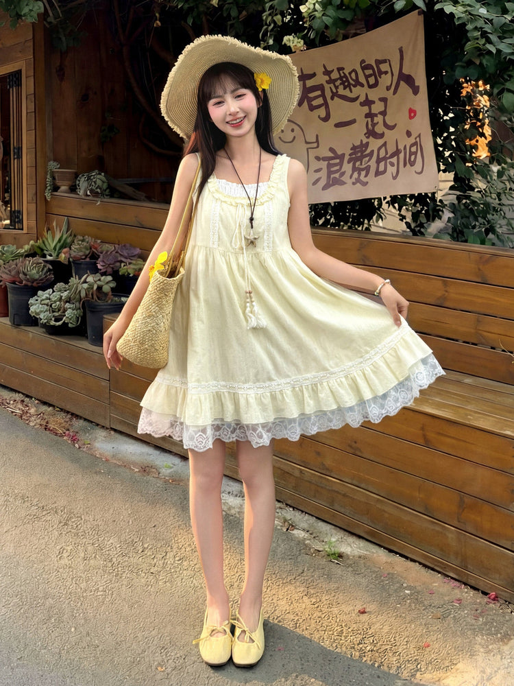 Lemon Meadow Babydoll Dress-Dresses-ntbhshop