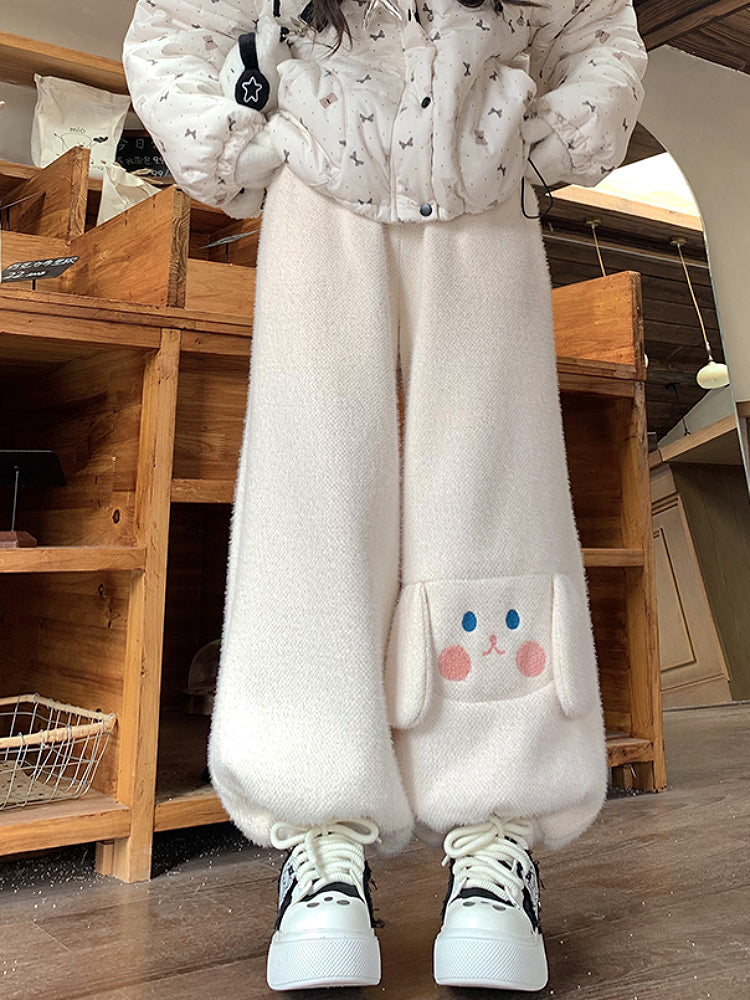 Piggy Bunny Fleece Bubble Pants-Bottoms-ntbhshop