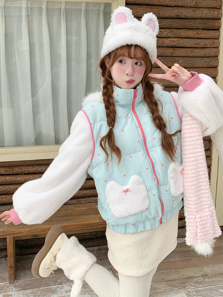 Bunny Parfait Dopamine Puff Jacket-Outerwear-ntbhshop