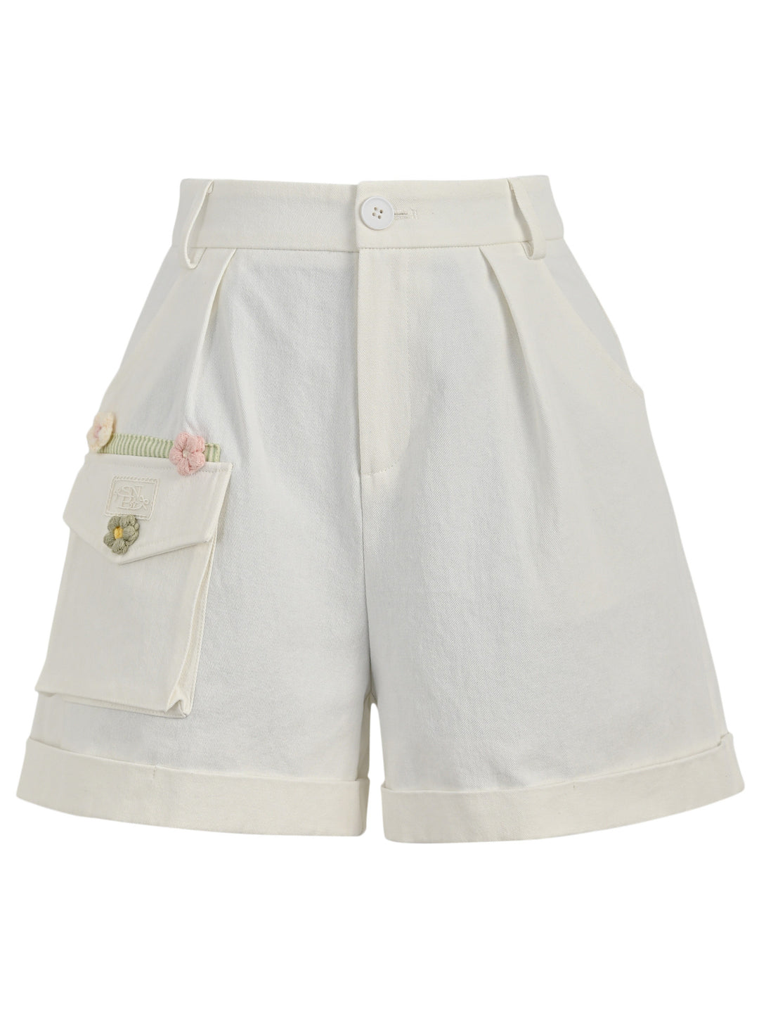 Blossom Pocket Cotton Shorts-Bottoms-ntbhshop