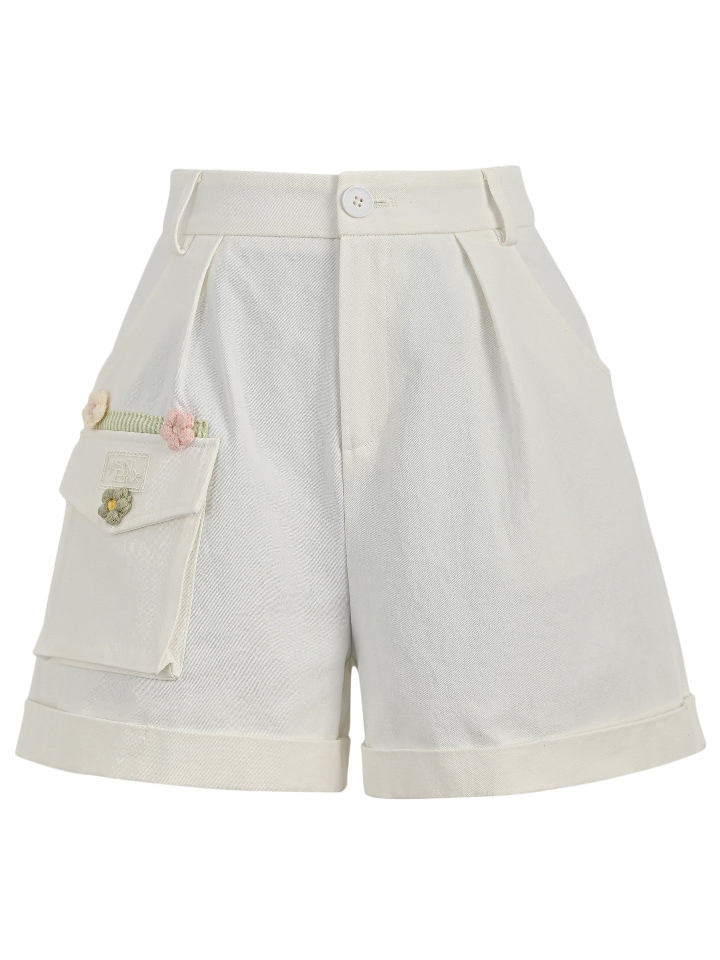 Blossom Pocket Cotton Shorts-Bottoms-ntbhshop