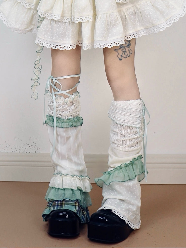 Yabi Dream Asymmetrical Leg Warmers-ntbhshop