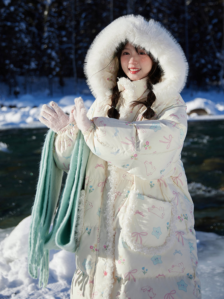 Bunny Meadow Dream Puffer Coat-ntbhshop