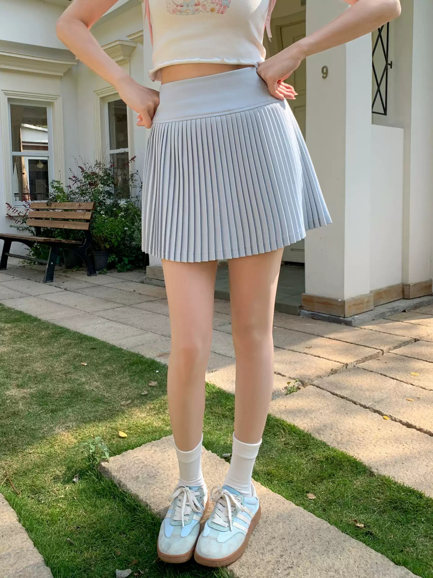 Kitten Charm Pleated Skirt-Bottoms-ntbhshop