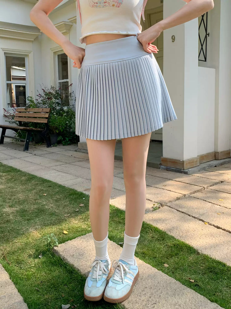 Kitten Charm Pleated Skirt-Bottoms-ntbhshop