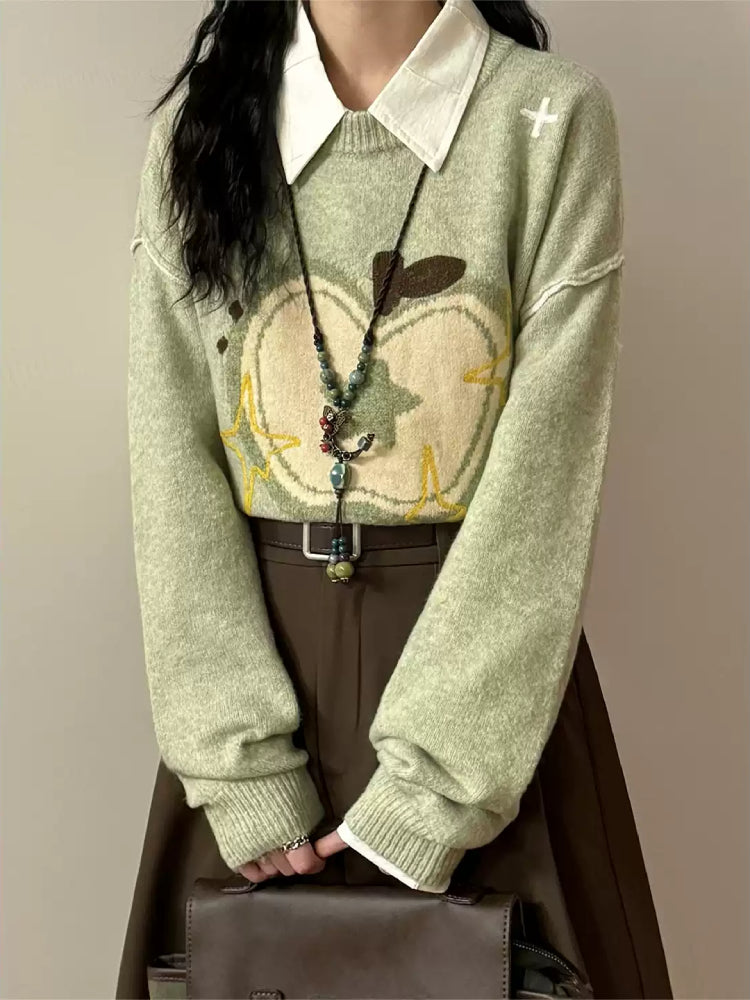 Apple Harvest Whimsy Knit Sweaters-ntbhshop