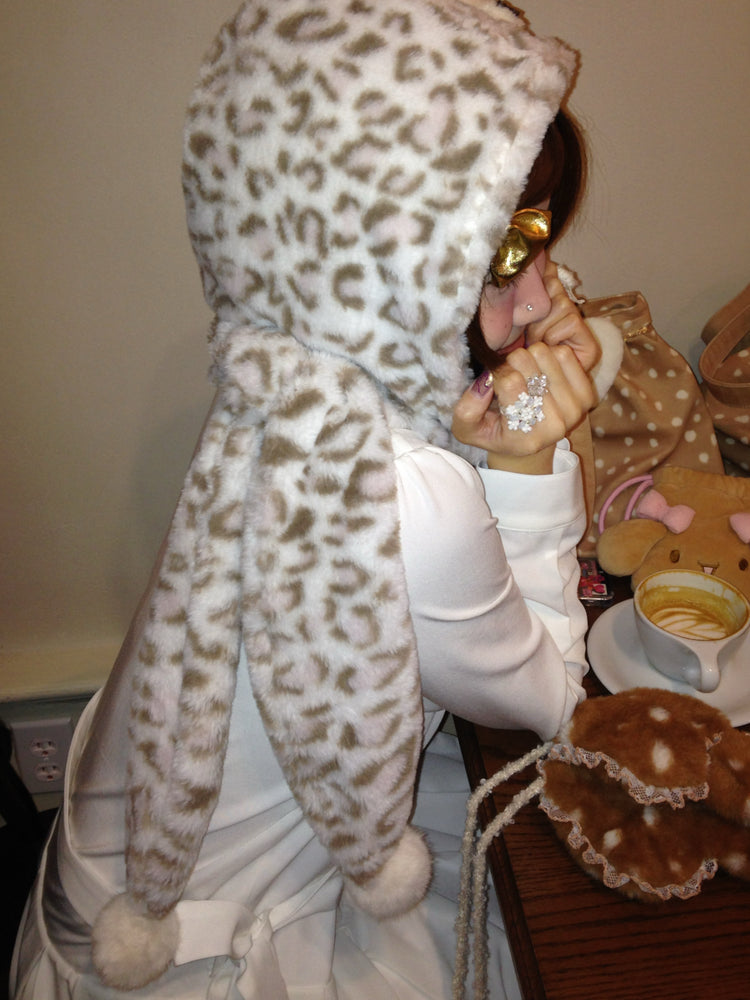 Leopard Latte Hooded Plush Wrap-ntbhshop