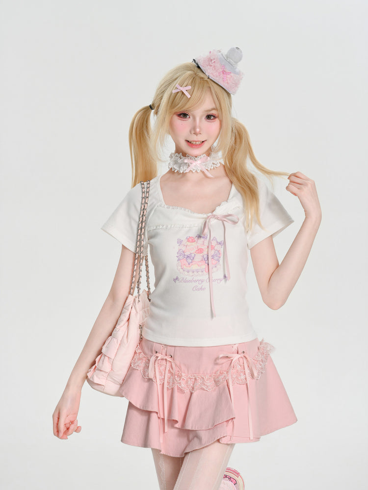 Sweet Jubilee Ribbon Tee-Tops-ntbhshop