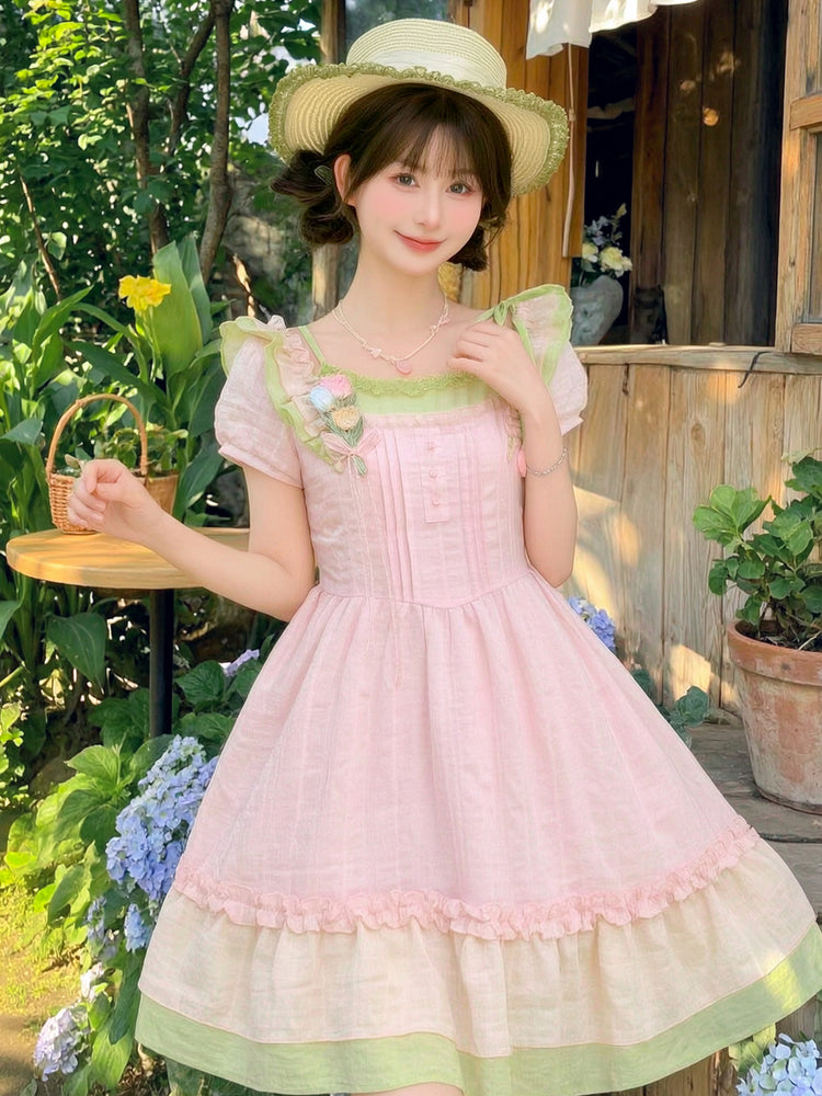 Tulip Bloom Puff Dress-Dresses-ntbhshop