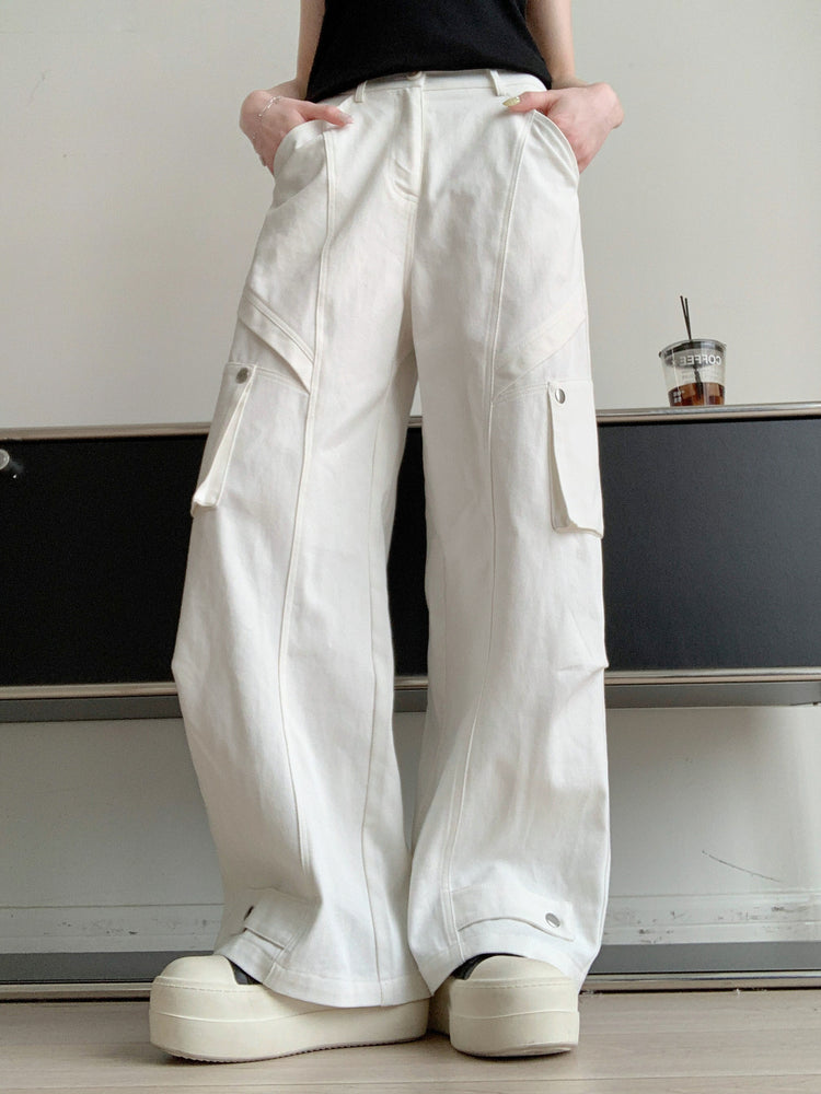 Clean Utility Cotton Pants-Bottoms-ntbhshop