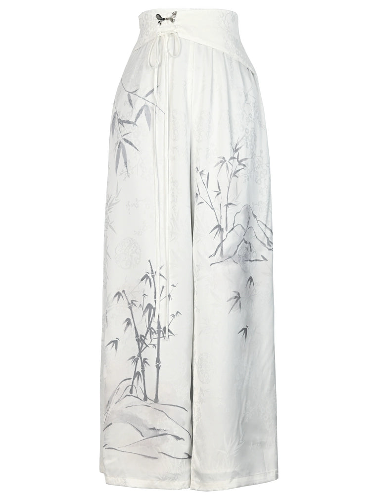 Bamboo Shadow Wide Leg Drape Pants-ntbhshop