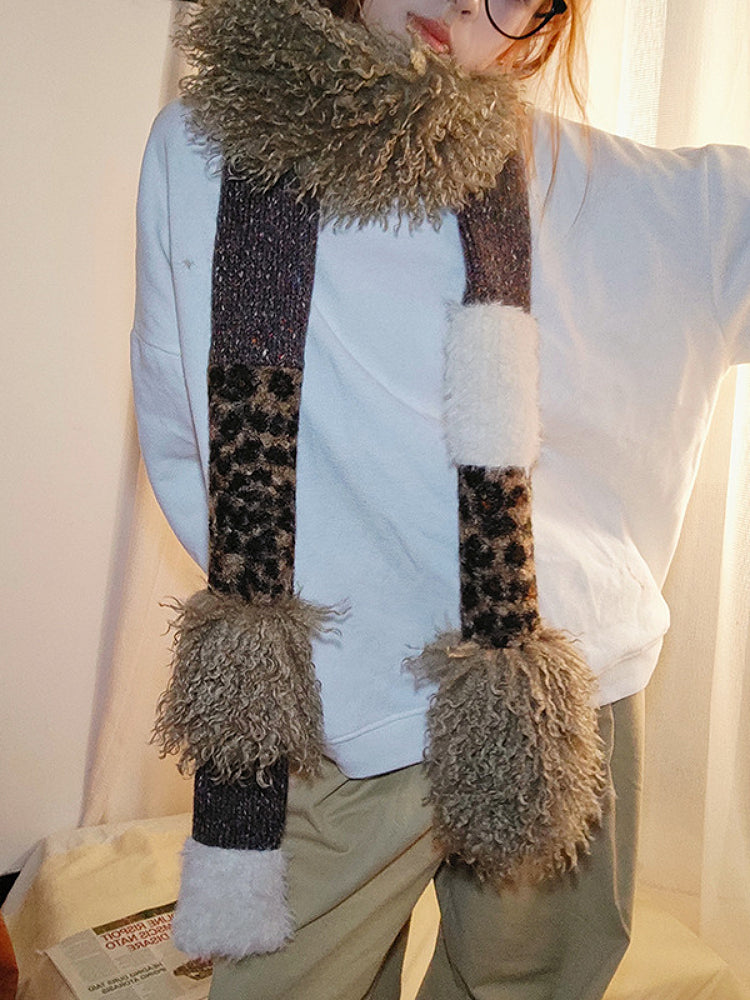 Leopard Den Patchwork Scarf-ntbhshop
