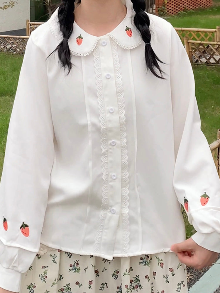 Strawberry Fields Doll Collar Blouse-ntbhshop