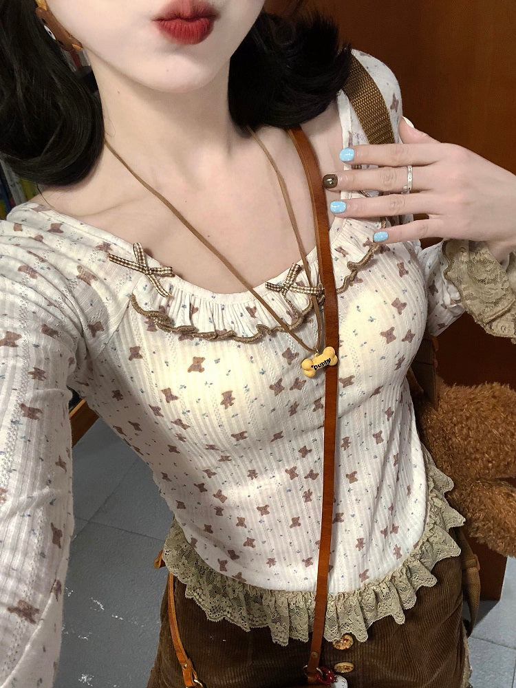 Shoujo Dream Lace Base Tops-ntbhshop