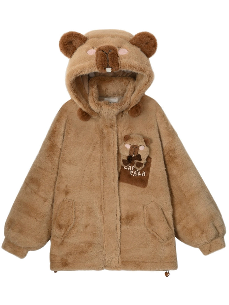 Capybara Cute Cozy Fleece Jacket-ntbhshop