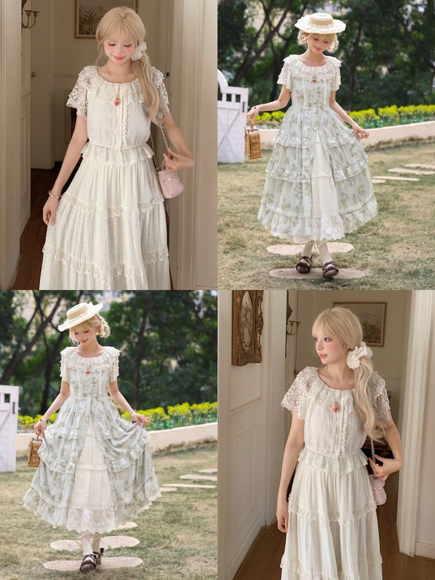 Ivory Garden Lace Blouse-Tops-ntbhshop