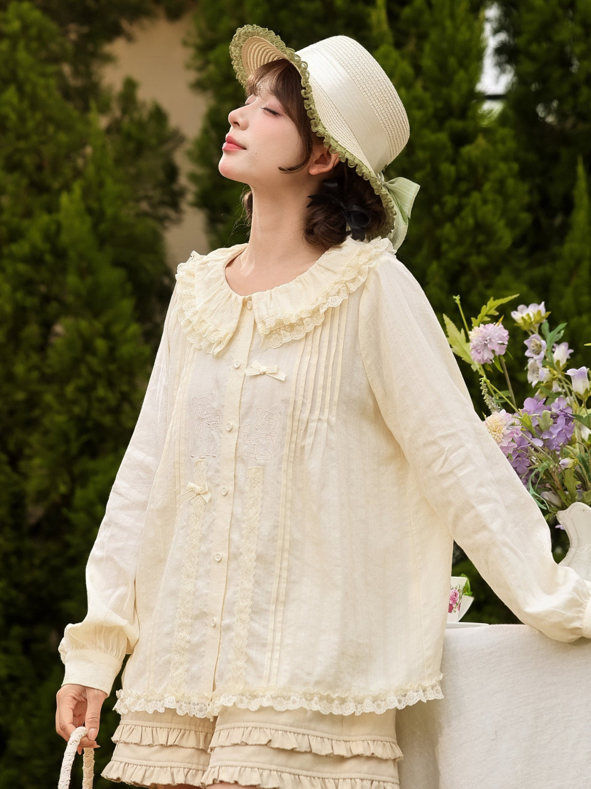 Dear Bambi Lace Blouse-Tops-ntbhshop