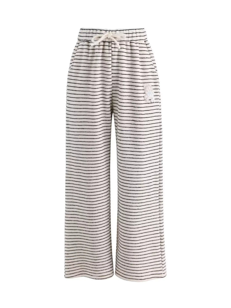 Cloud Milk Stripe Lounge Pants-Bottoms-ntbhshop