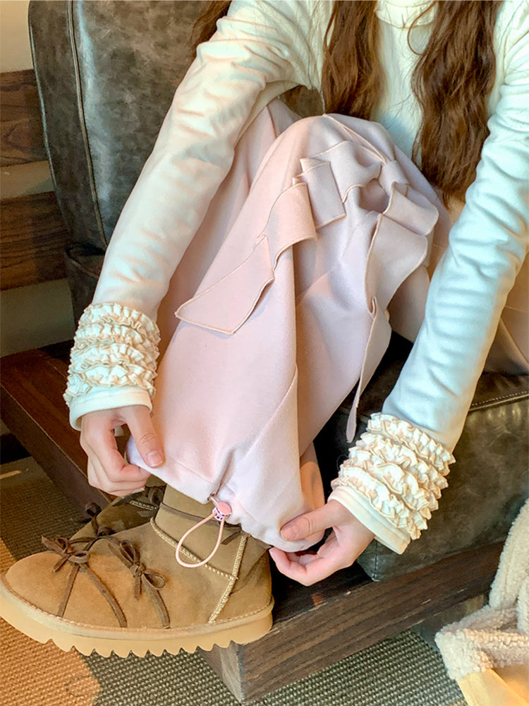 Bow Bloom Drawstring Pants-ntbhshop