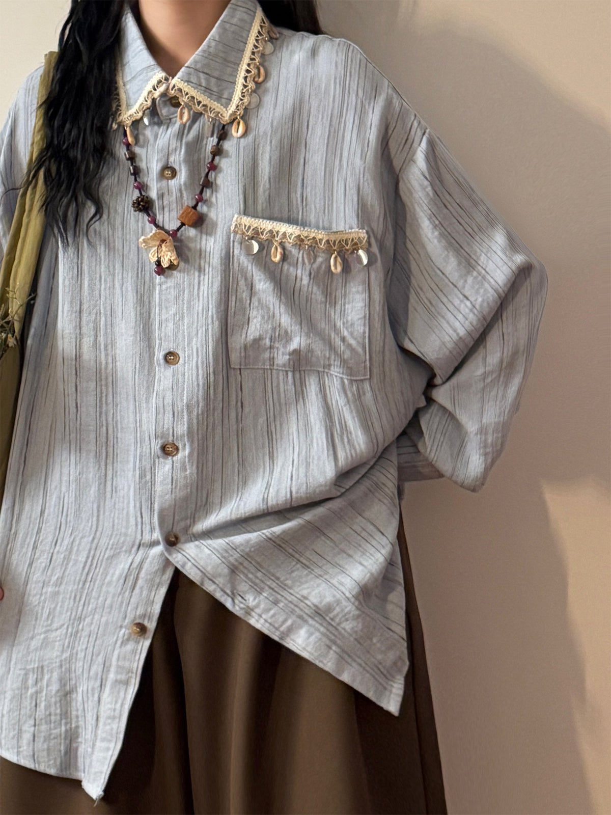 Vellum Archive Stripe Shirts-Tops-ntbhshop