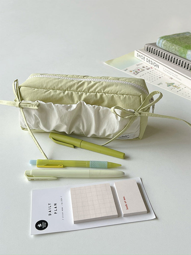 Ribbon Gather Toast Pencil Cases-Accessories-ntbhshop