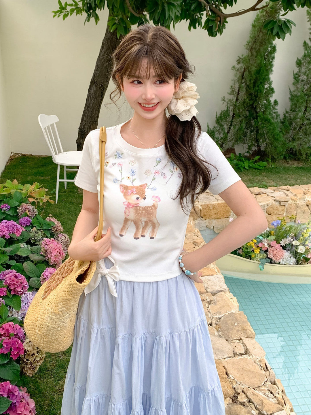Dear Bambi Garden Crop Top-Tops-ntbhshop