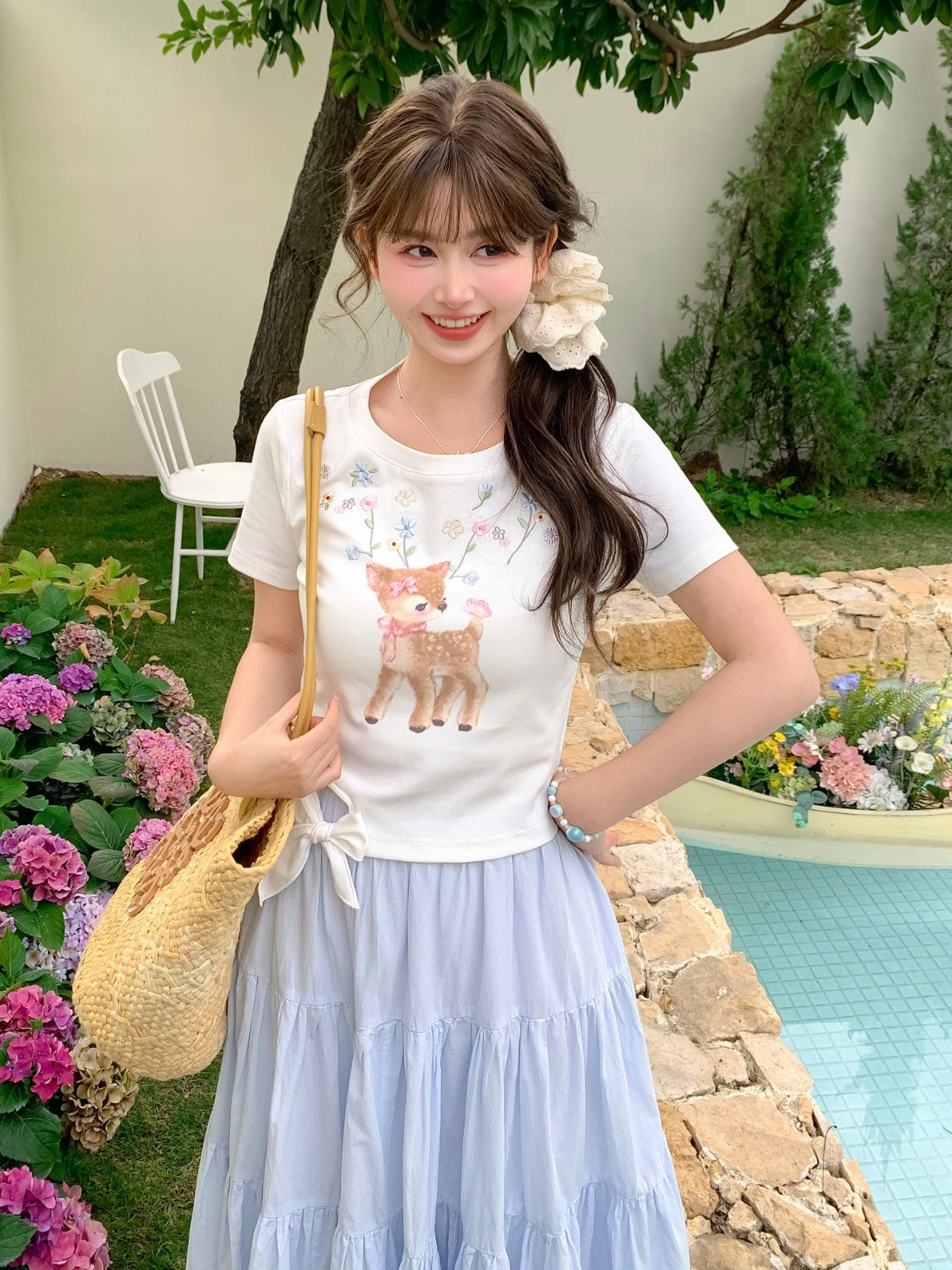 Dear Bambi Garden Crop Top-Tops-ntbhshop