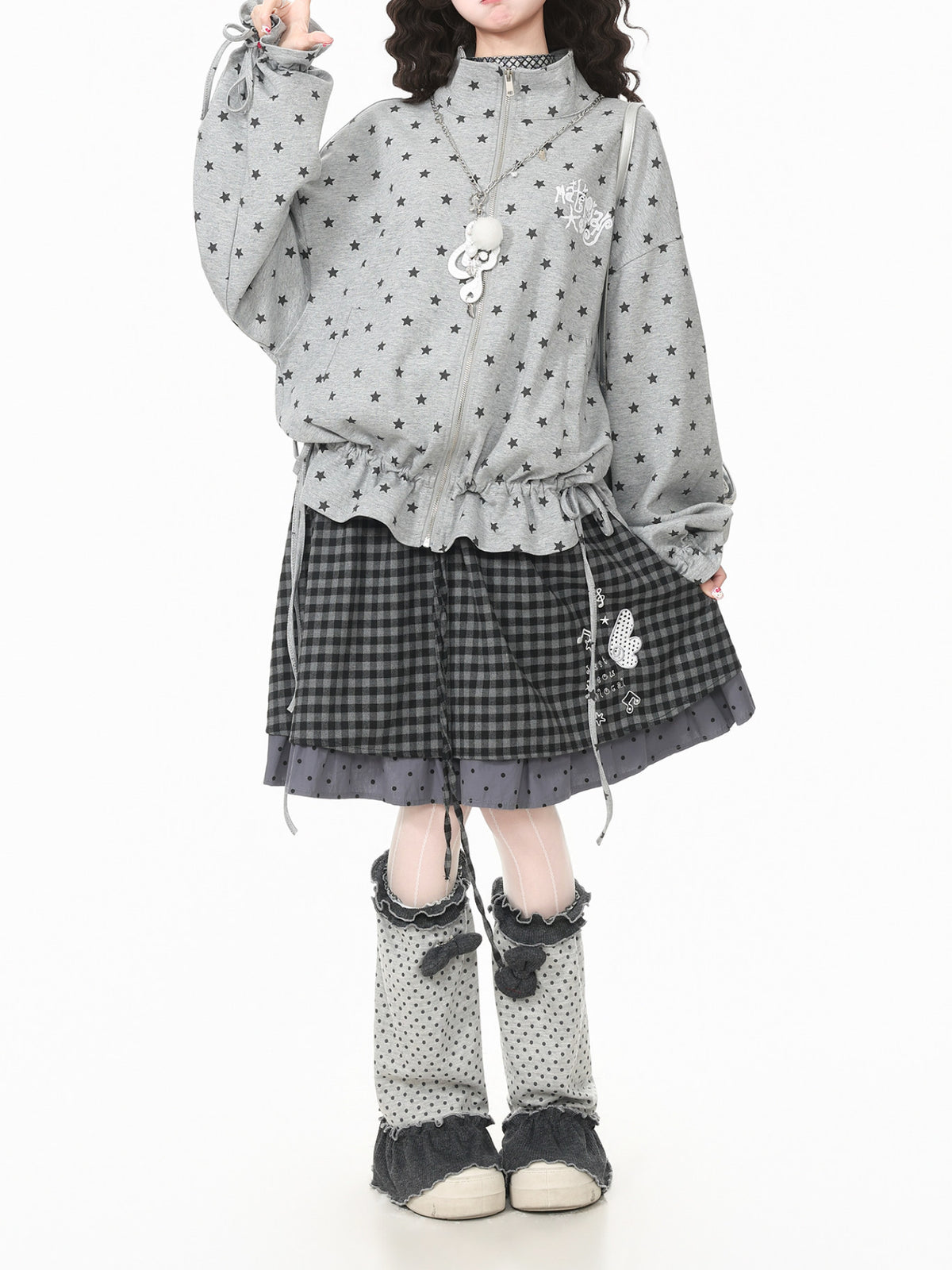 Milky Moon Stand-Collar Jackets-Outerwear-ntbhshop