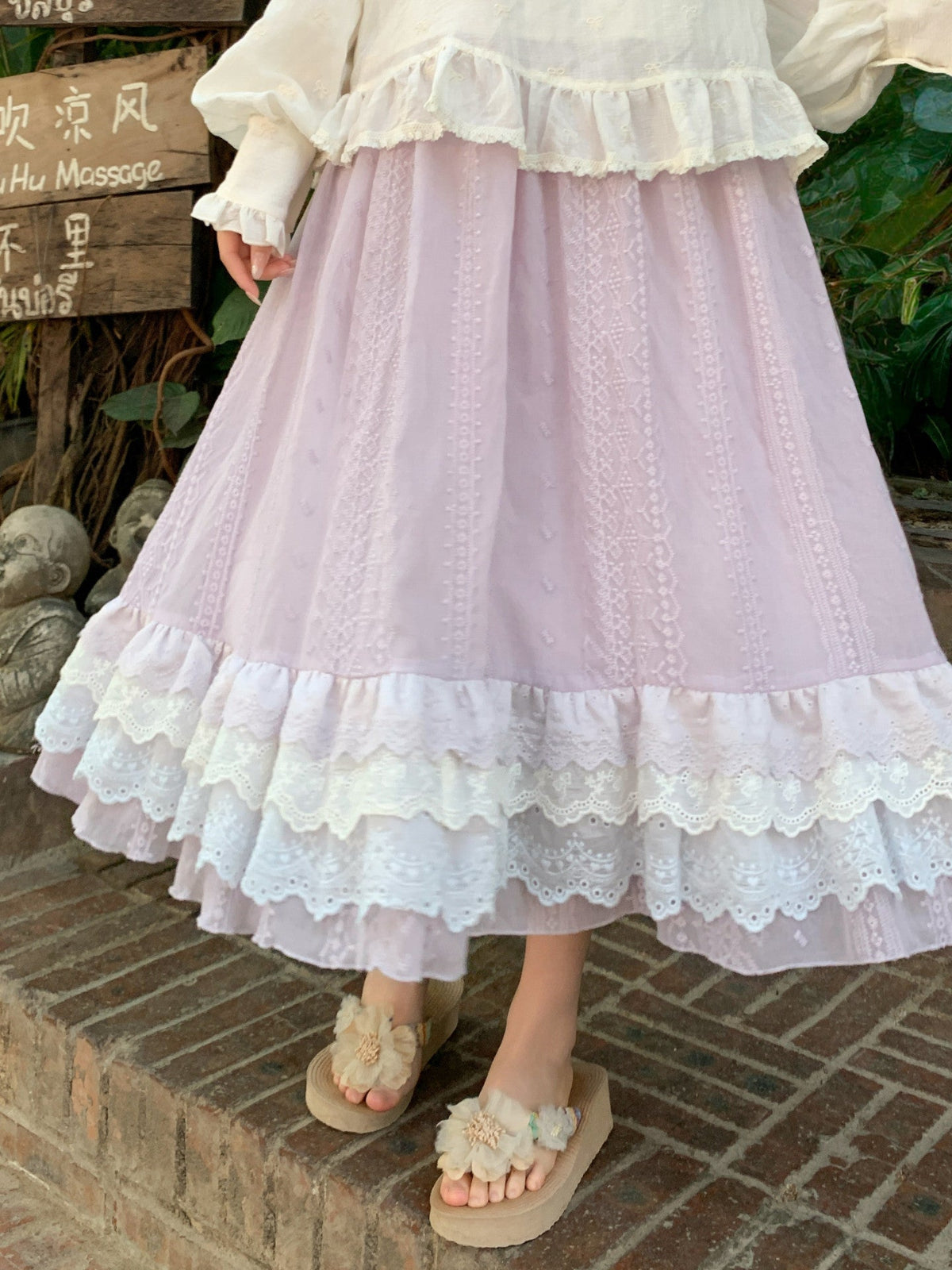 Lavender Dream Layer Skirt-Bottoms-ntbhshop