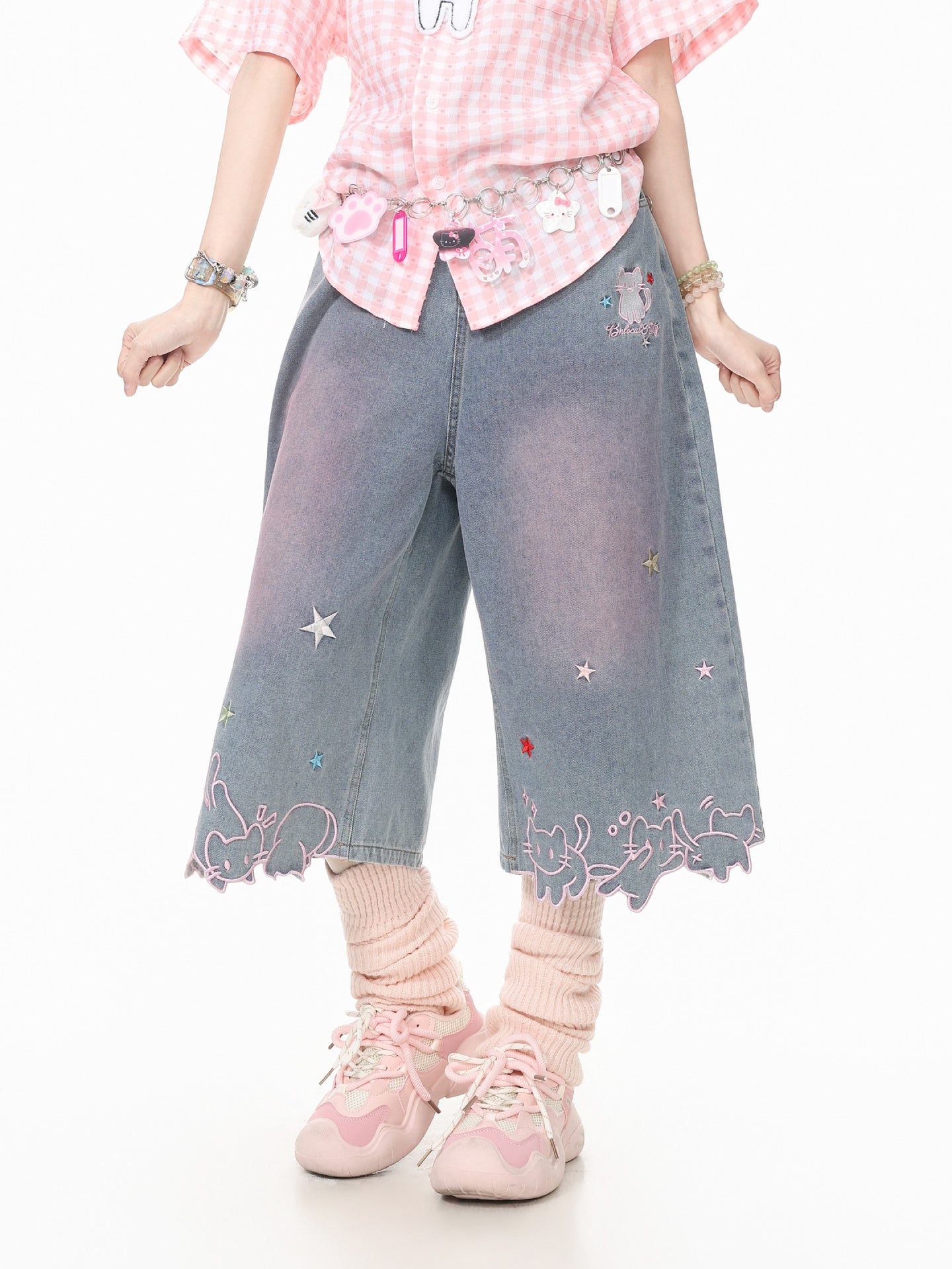 Starry Kitten Capri Jeans-Bottoms-ntbhshop