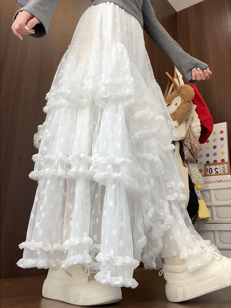 Sugar Cloud Lace Cake Skirts-ntbhshop